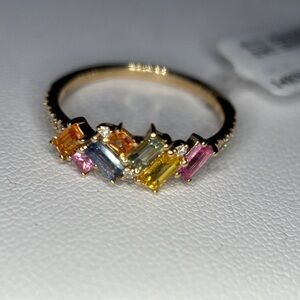 Multicolor Gemstone Gold Ring